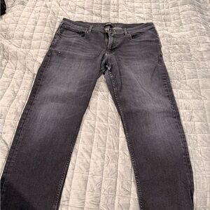 Hudson Jeans Black Washed Straight Leg Jeans